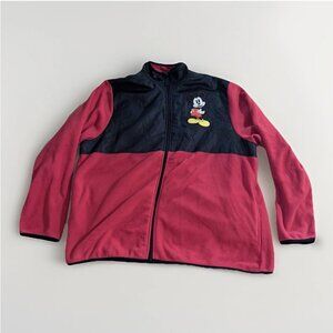 Disney Men's Zip Up Sweater - Black and Red